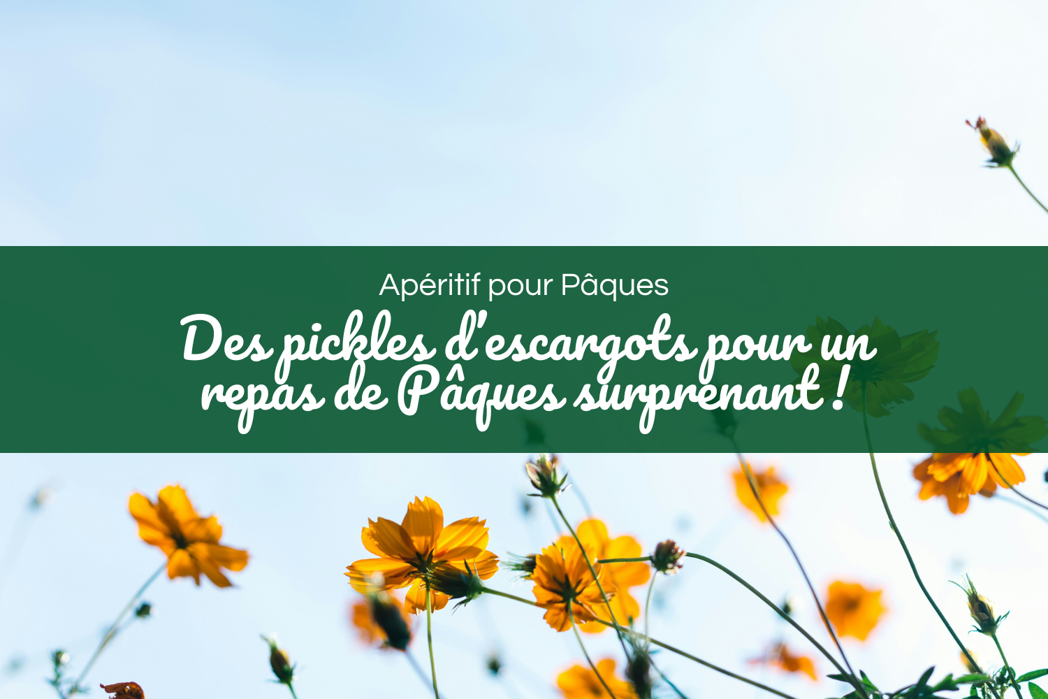 Des pickles d’escargots pour un repas de Pâques surprenant !